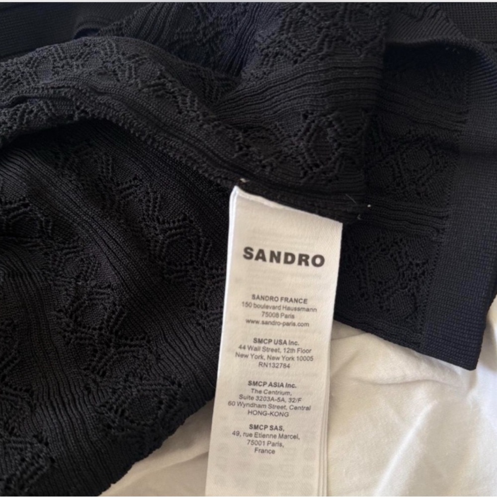 Sandro Black Midi Dress - Picture 5 of 7